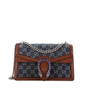 Gucci denim and leather handbag